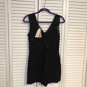 Sequined black jumpsuit